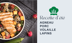 Recette d'été Bannière Recette d'été Agneau, Porc, Volaille, Lapins