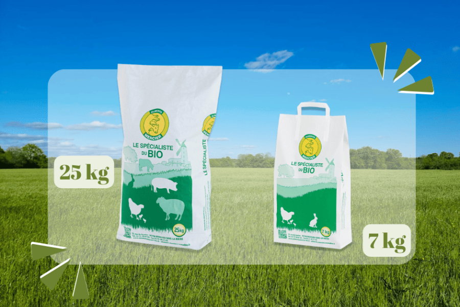 Sac gamme basse-cour et matière première, 25 et 7 kg